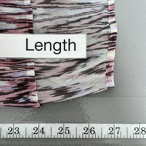 Magali Pascal Blouse Women's XS Extra Small Pink White Print Long Sleeve Top - Picture 14 of 14